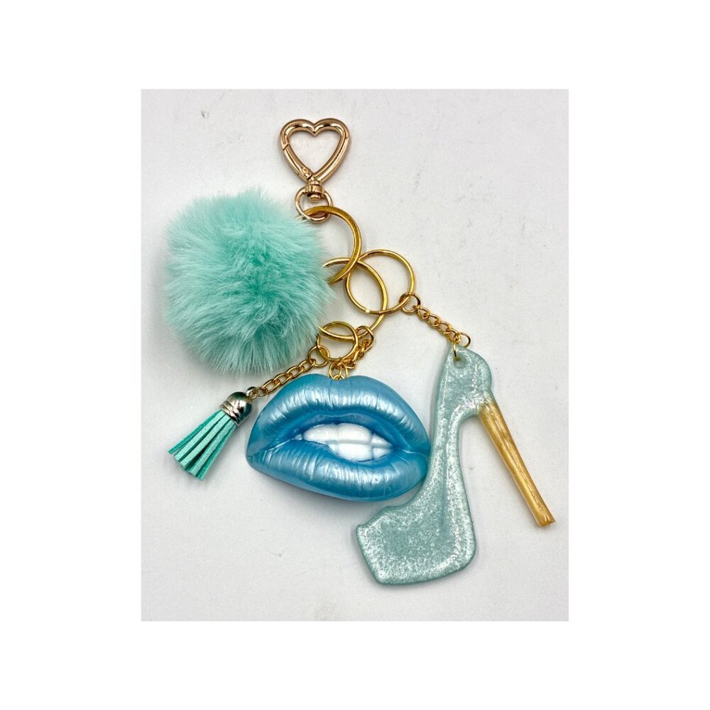 Glam Luxe Charm Keychain Bag Charm — Celeste Ice